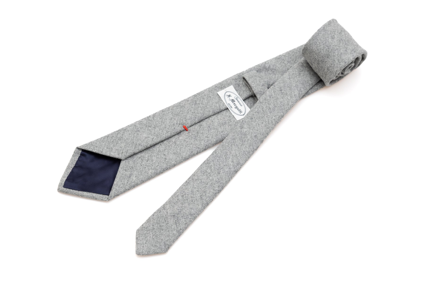 Grijze wollen stropdas