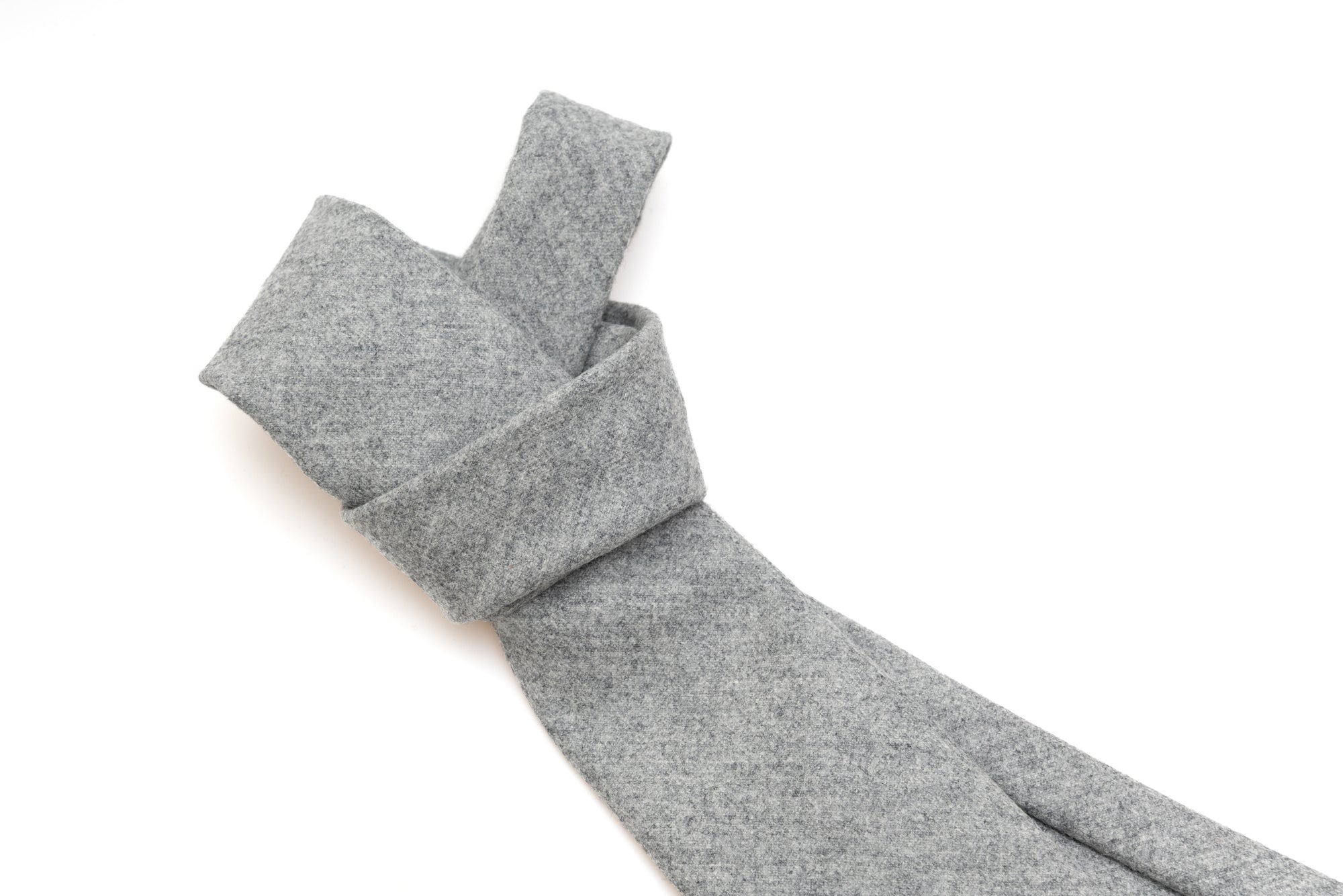 Grijze wollen stropdas