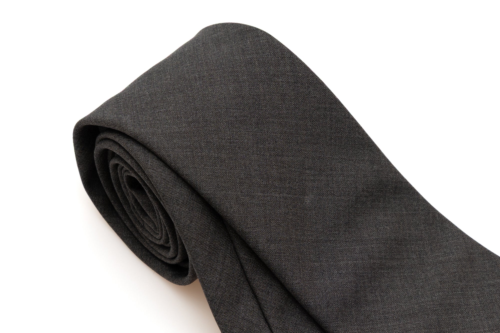 Dark gray tie in pure wool