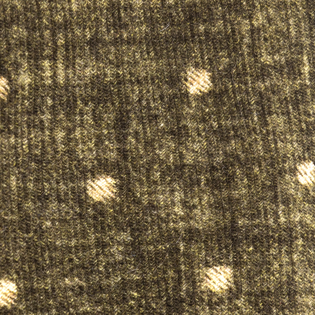 Zeleni pikčasti kravata iz čiste volne