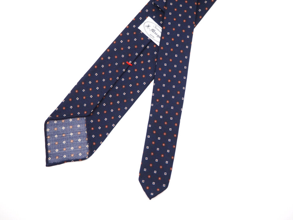 Nepodložena modra kravata iz čiste volne