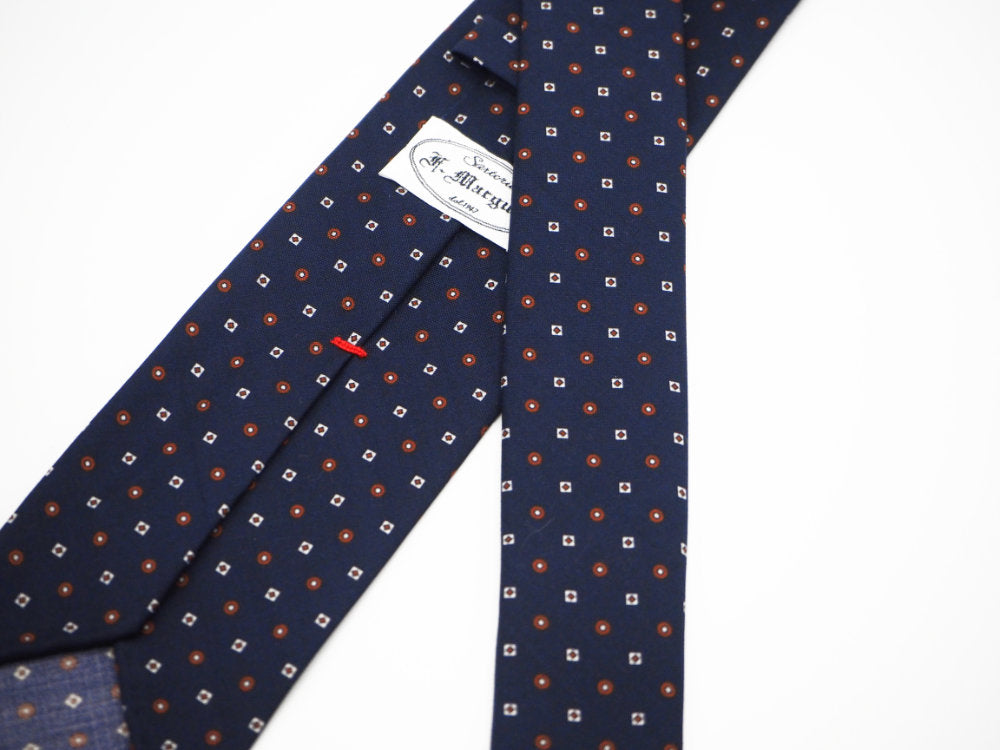 Nepodložena modra kravata iz čiste volne