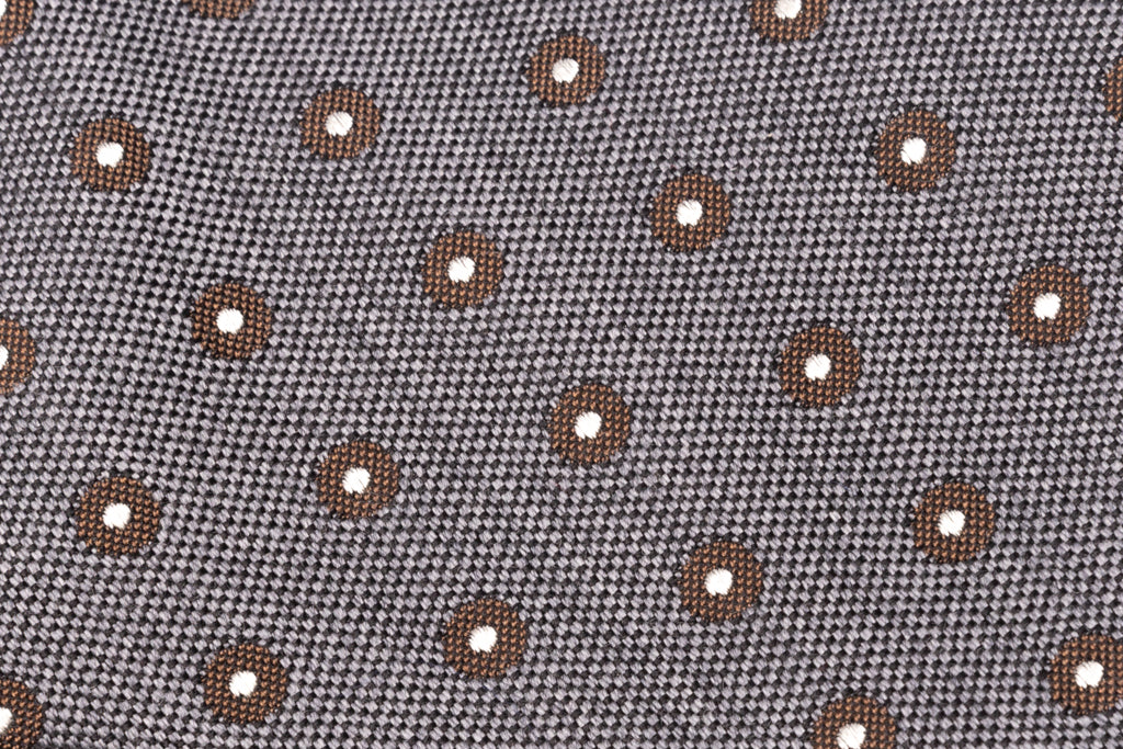 Grijze stropdas van gemengde wol en zijde