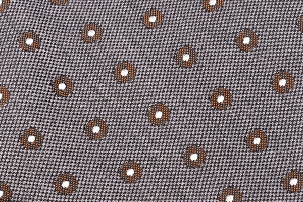 Grijze stropdas van gemengde wol en zijde