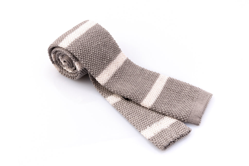 Linen Silk Knit Tie