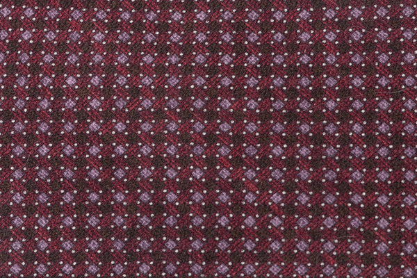 Brown and Red Silk Tie