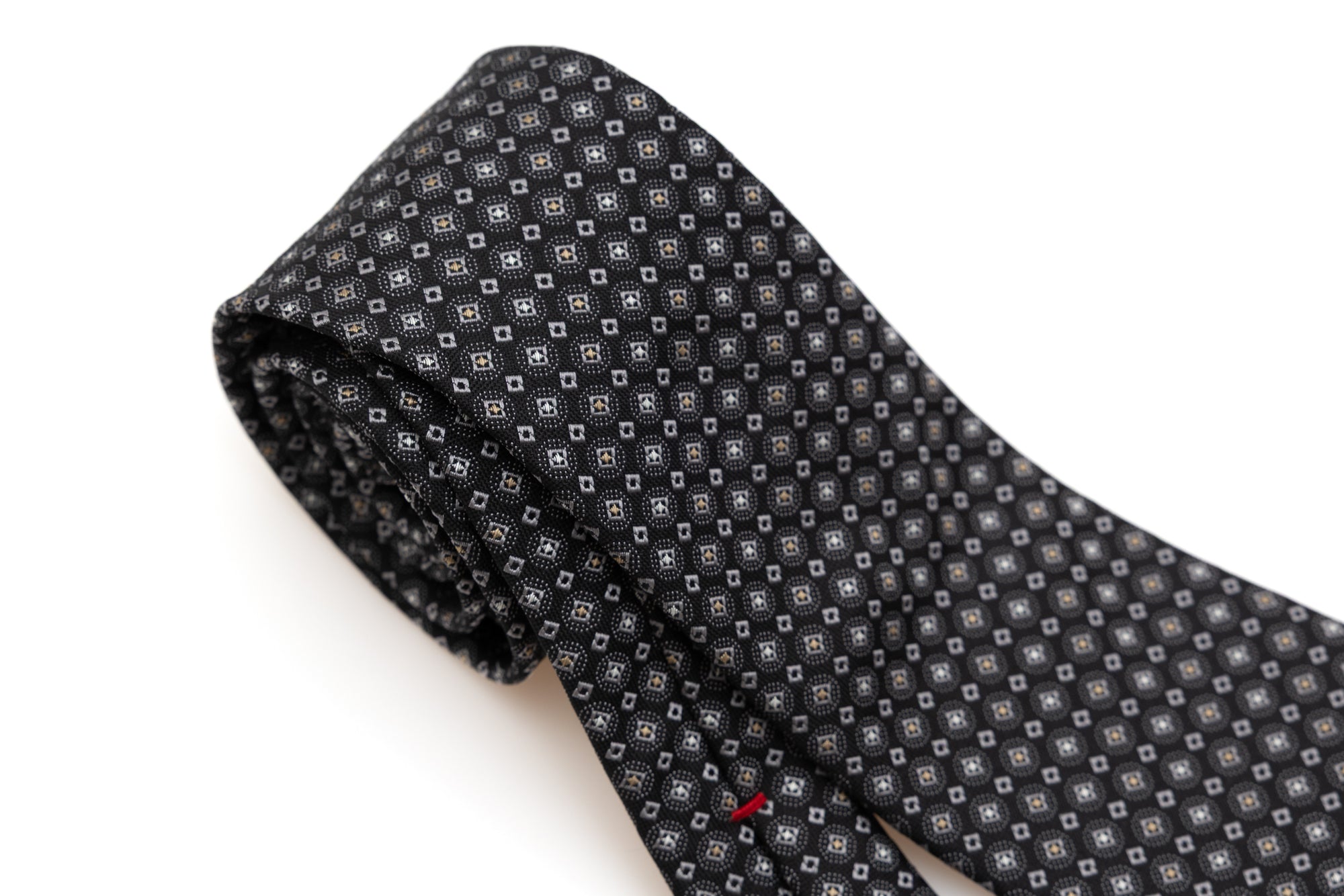 Black tie in light pattern pure silk