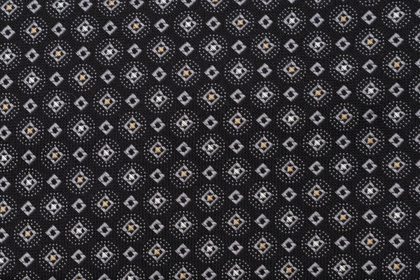 Cravatta nera in seta pura con motivo chiaro