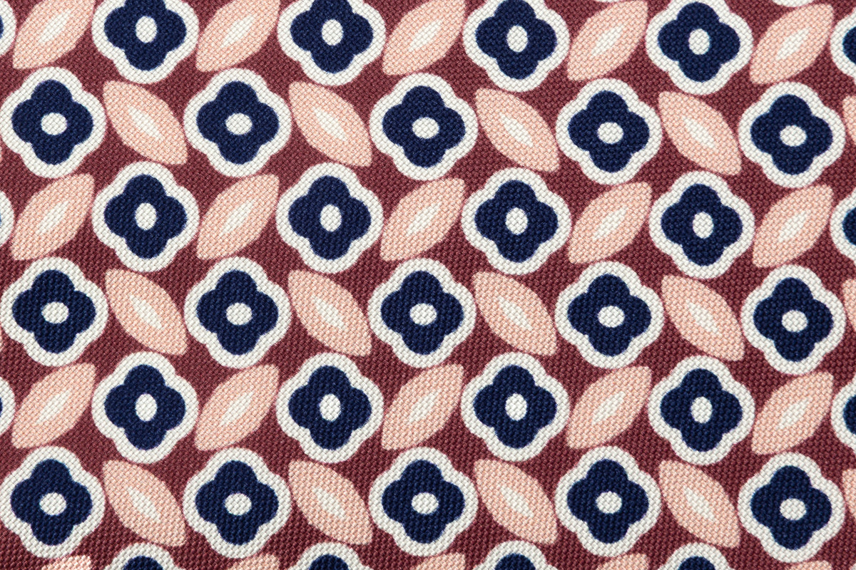 Antique pink tie in light pattern in pure silk
