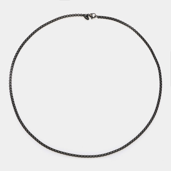 Catena acciaio brunita maglia veneta stondata sezione media 3 mm lunghezza media 50 cm
