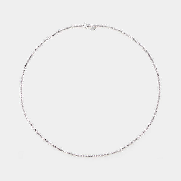 Catena acciaio maglia veneta stondata sezione fina 2 mm lunghezza corta 45 cm