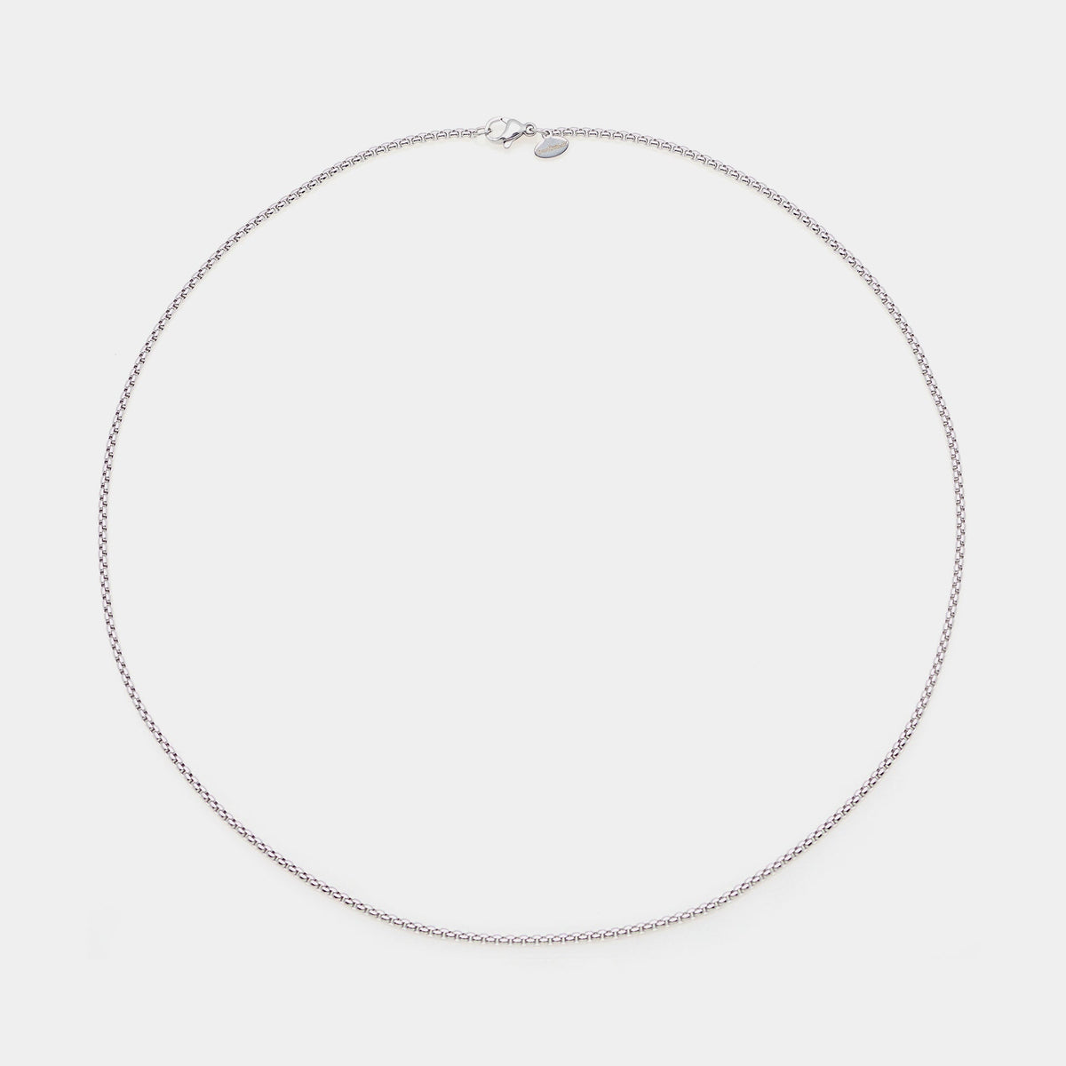 Rounded Venetian link steel chain fine section 2 mm average length 50 cm