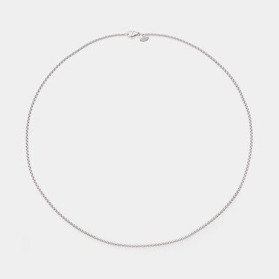 Rounded Venetian link steel chain fine section 2 mm average length 50 cm