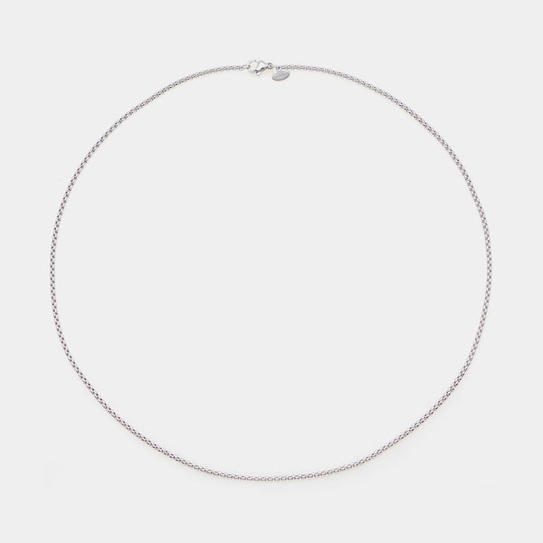 Catena acciaio maglia veneta stondata sezione fina 2 mm lunghezza media 50 cm