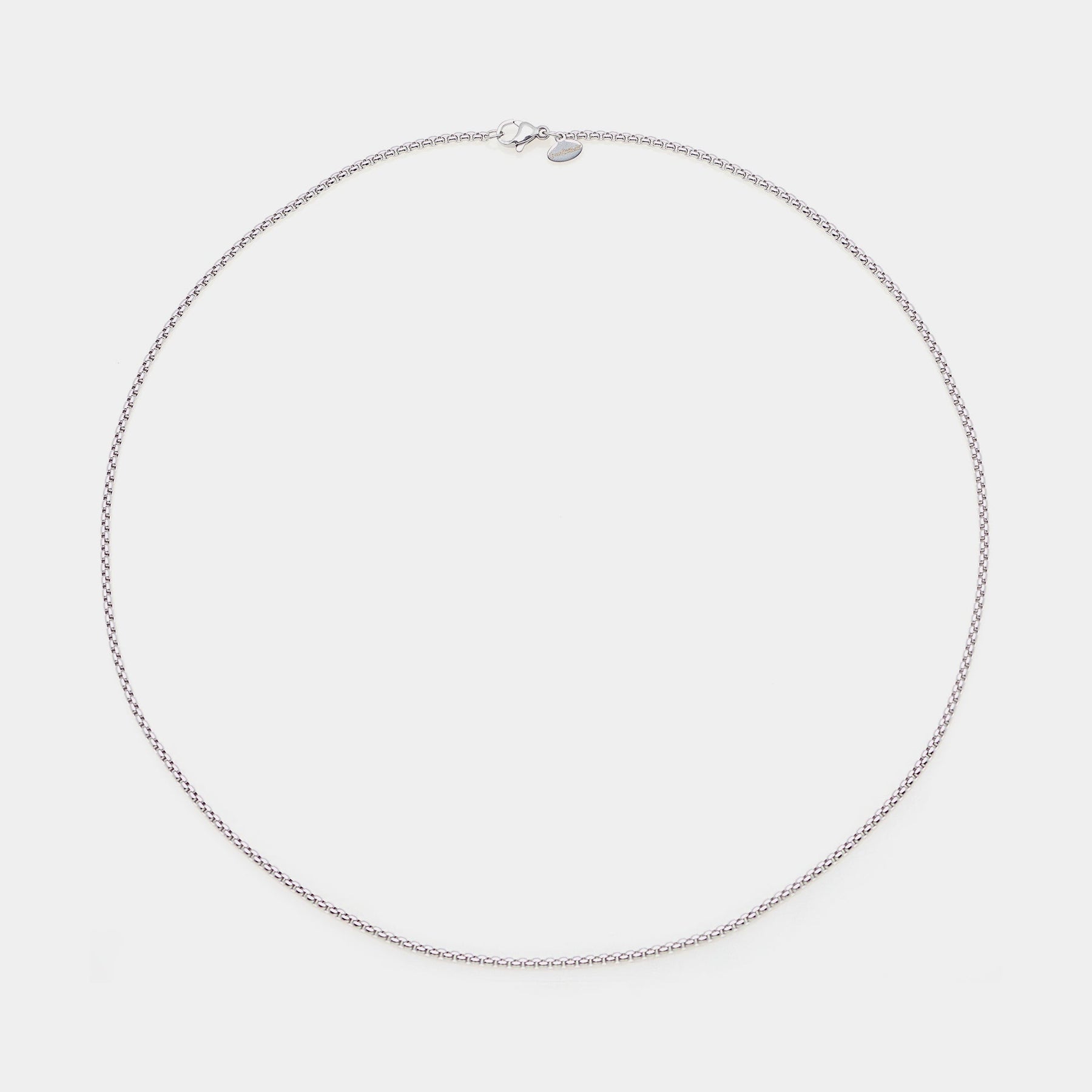Rounded Venetian link steel chain fine section 2 mm average length 50 cm
