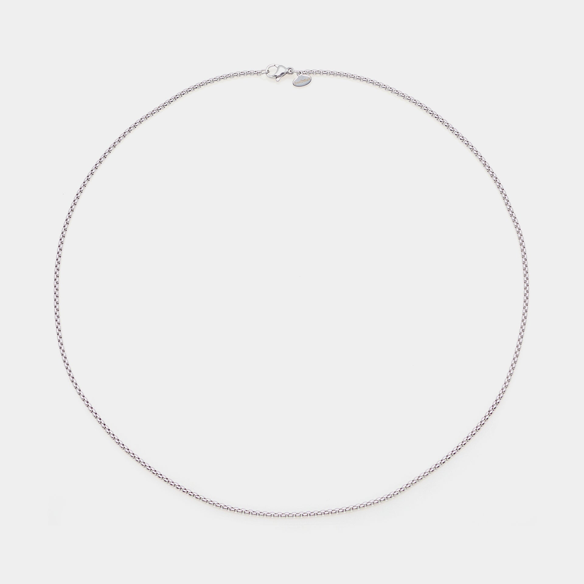 Rounded Venetian link steel chain fine section 2 mm average length 50 cm