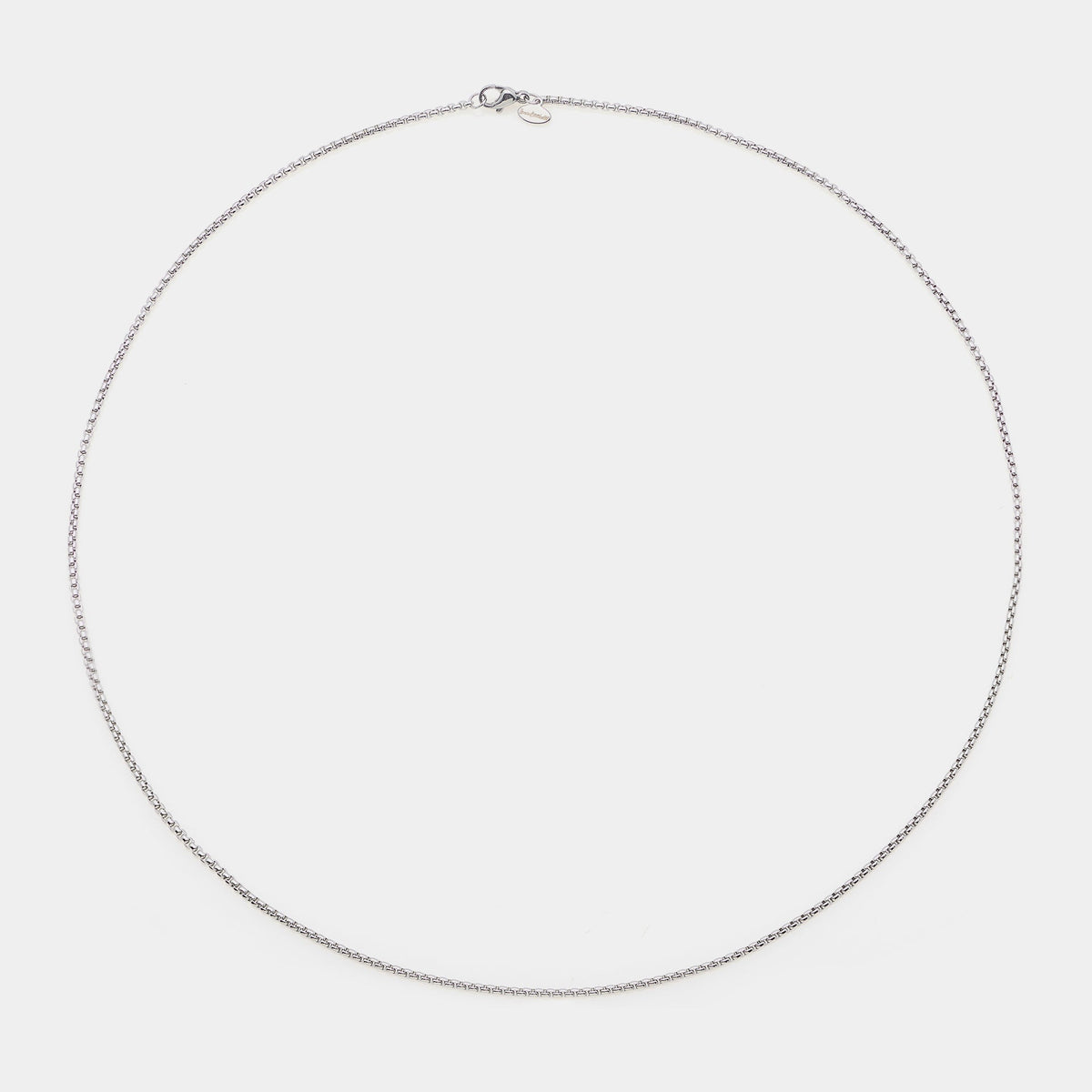Rounded Venetian link steel chain fine section 2 mm long length 60 cm