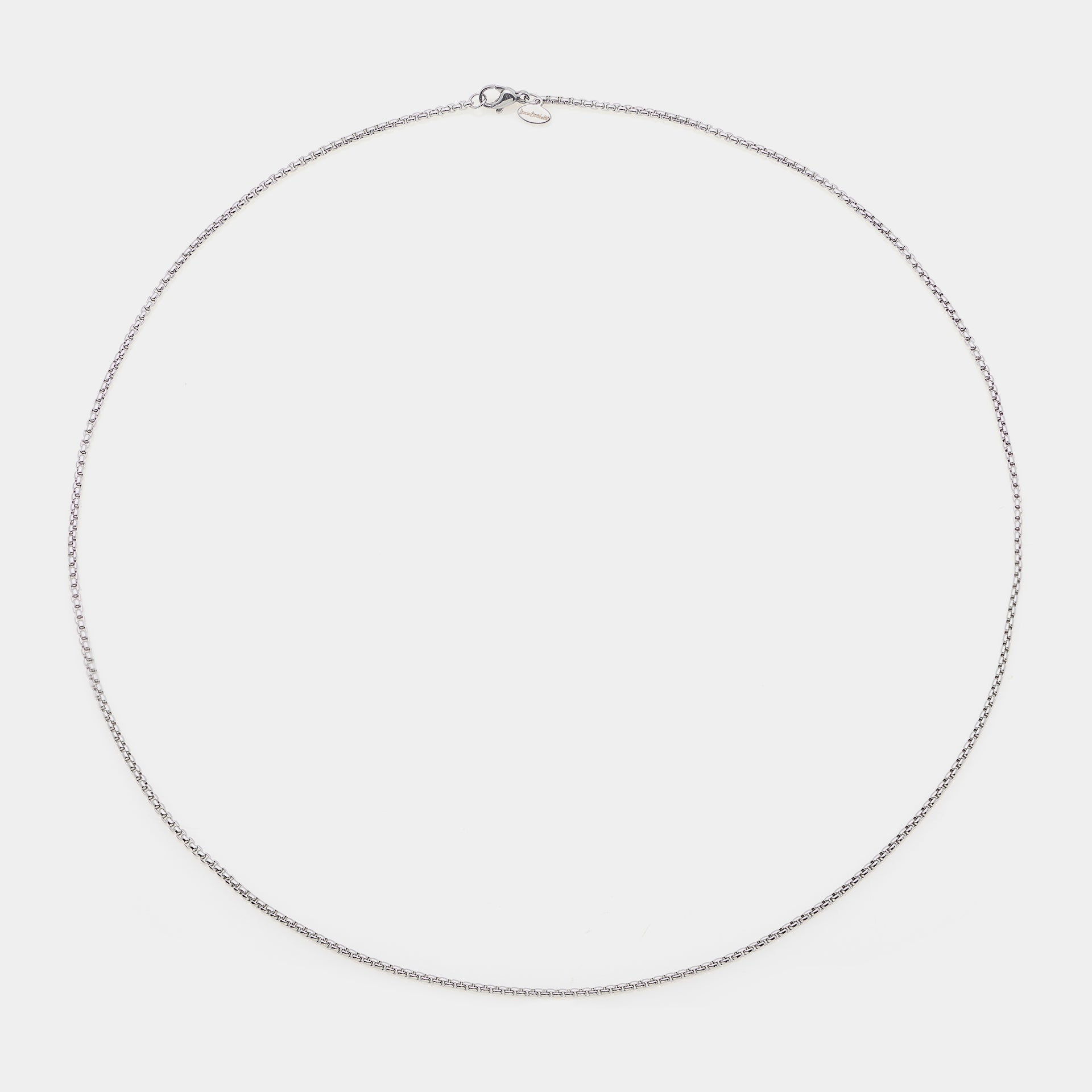 Rounded Venetian link steel chain fine section 2 mm long length 60 cm