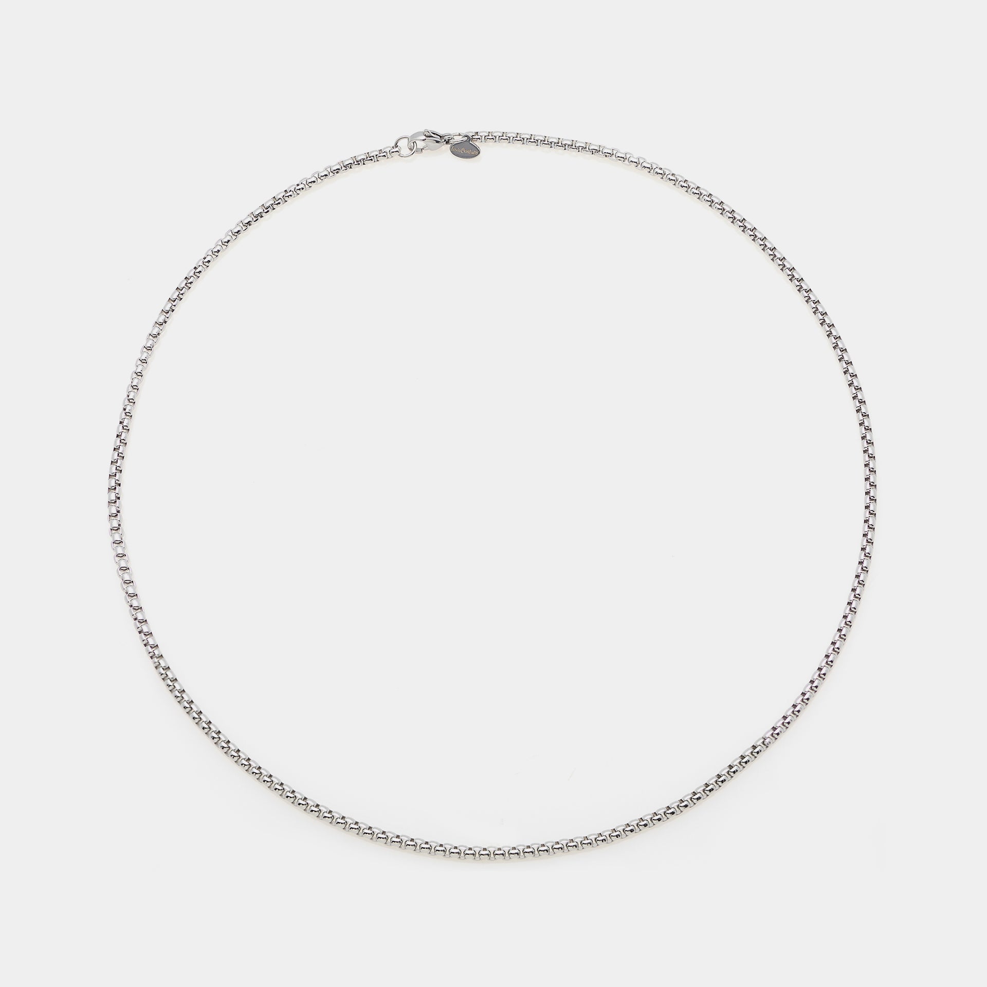 Rounded Venetian link steel chain medium section 3 mm short length 45 cm