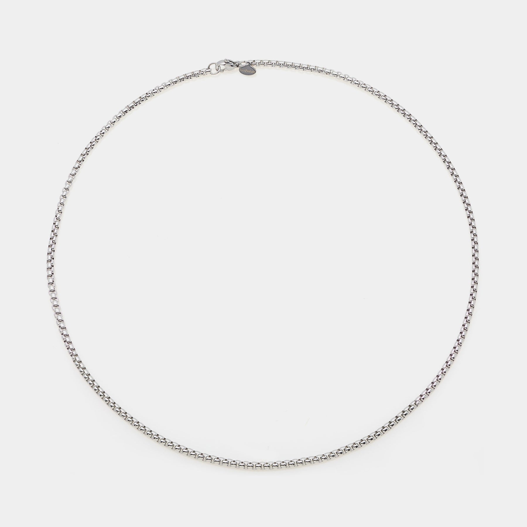 Rounded Venetian link steel chain medium section 3 mm average length 50 cm