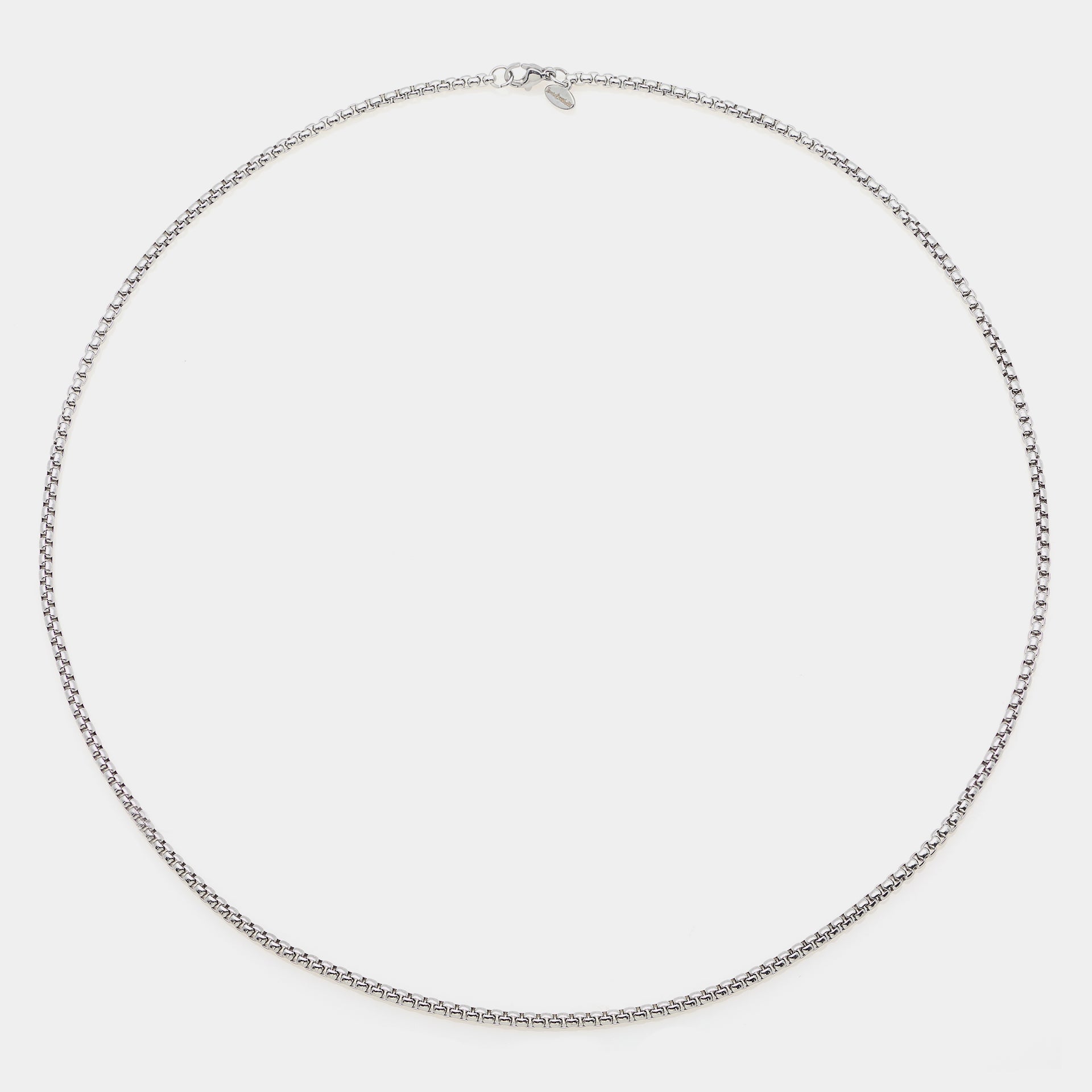 Rounded Venetian link steel chain medium section 3 mm long length 60 cm
