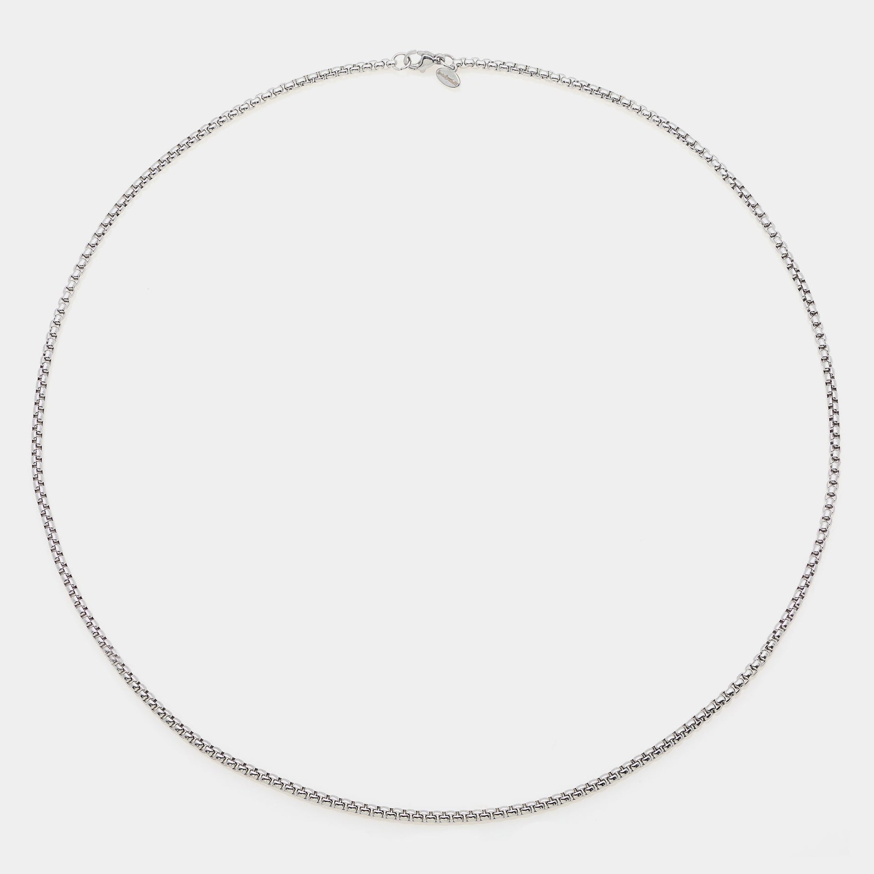 Rounded Venetian link steel chain medium section 3 mm long length 60 cm