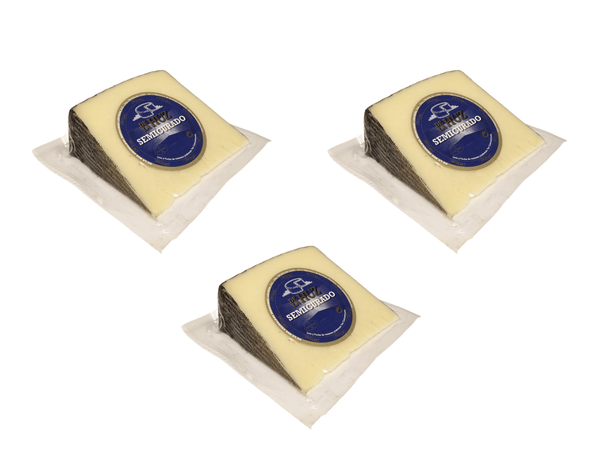 Assorted 3 Wedges of Semi-Cured Cow-Sheep Cheese