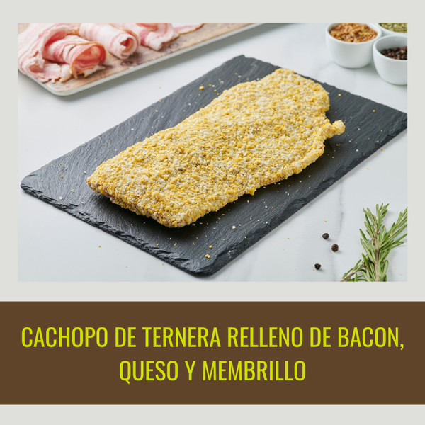 2 Beef Cachopos Filled with Cheese, Quince, and Bacon