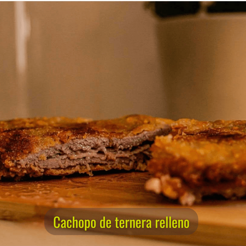 2 Beef Cachopos Filled with Cheese, Quince, and Bacon