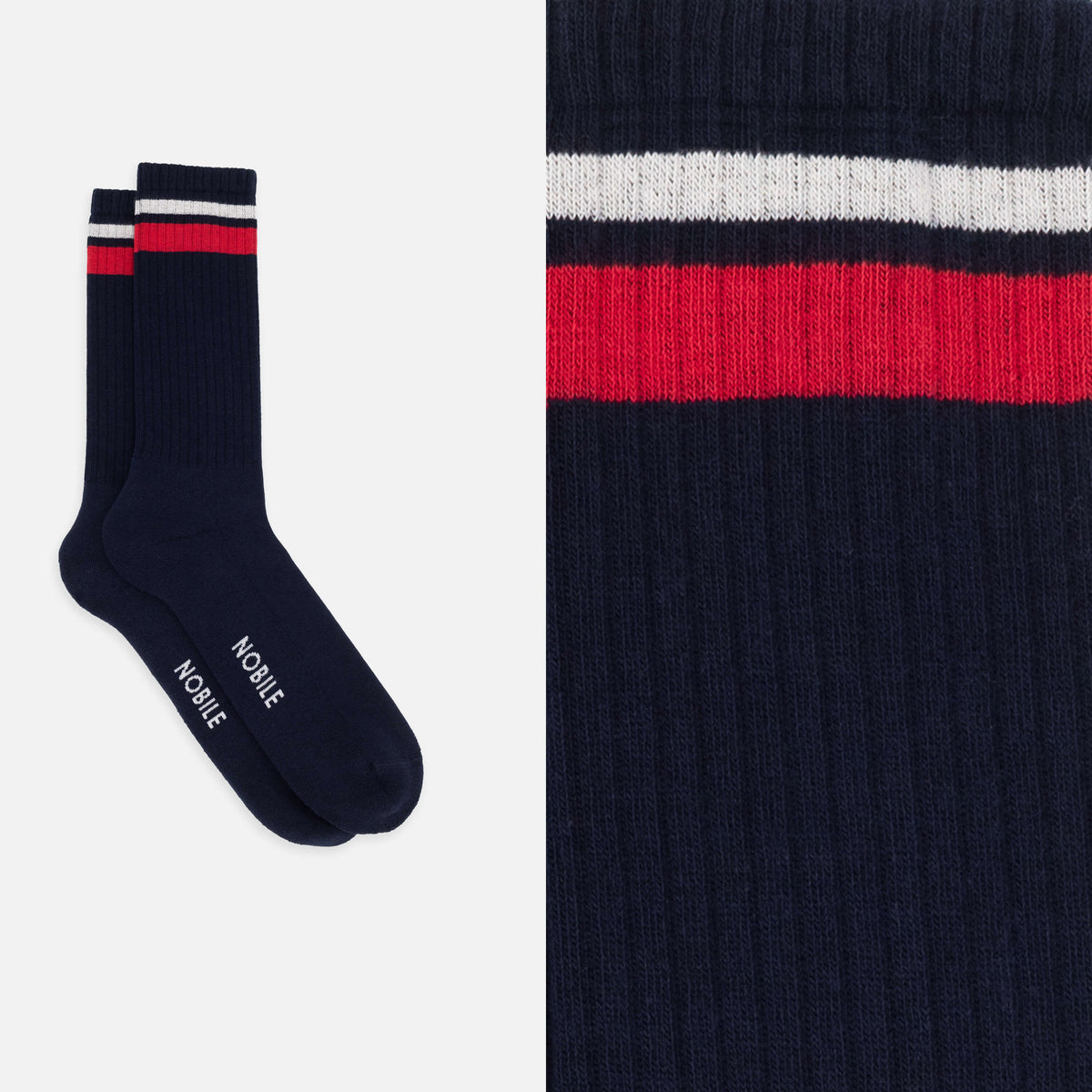 Harvard - Box da 6 calze sportive in cotone bio a righe