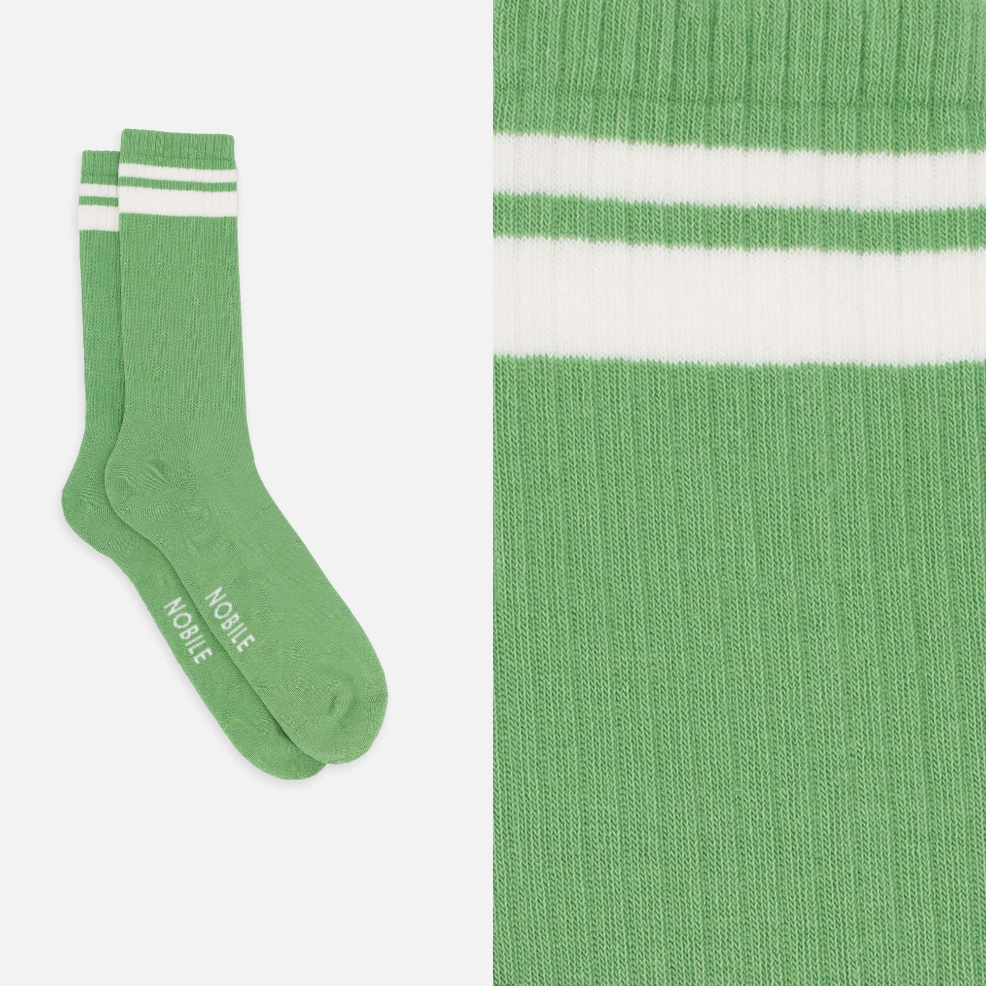 Couleurs mélangées - Boîte de 6 chaussettes de sport en coton biologique avec rayures