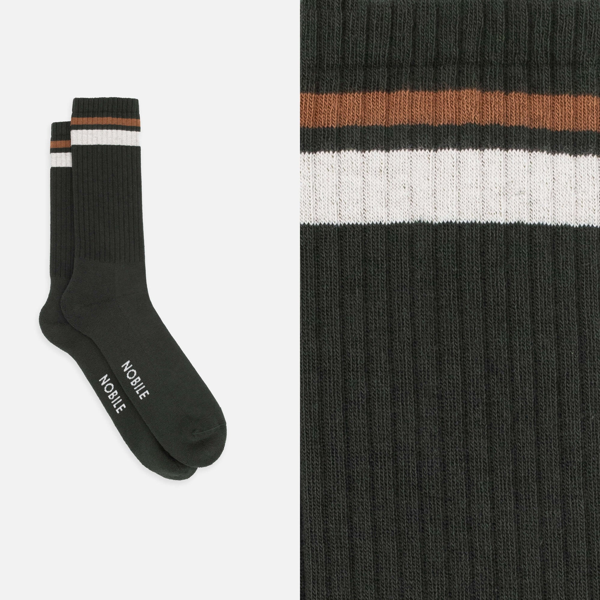 Couleurs mélangées - Boîte de 6 chaussettes de sport en coton biologique avec rayures