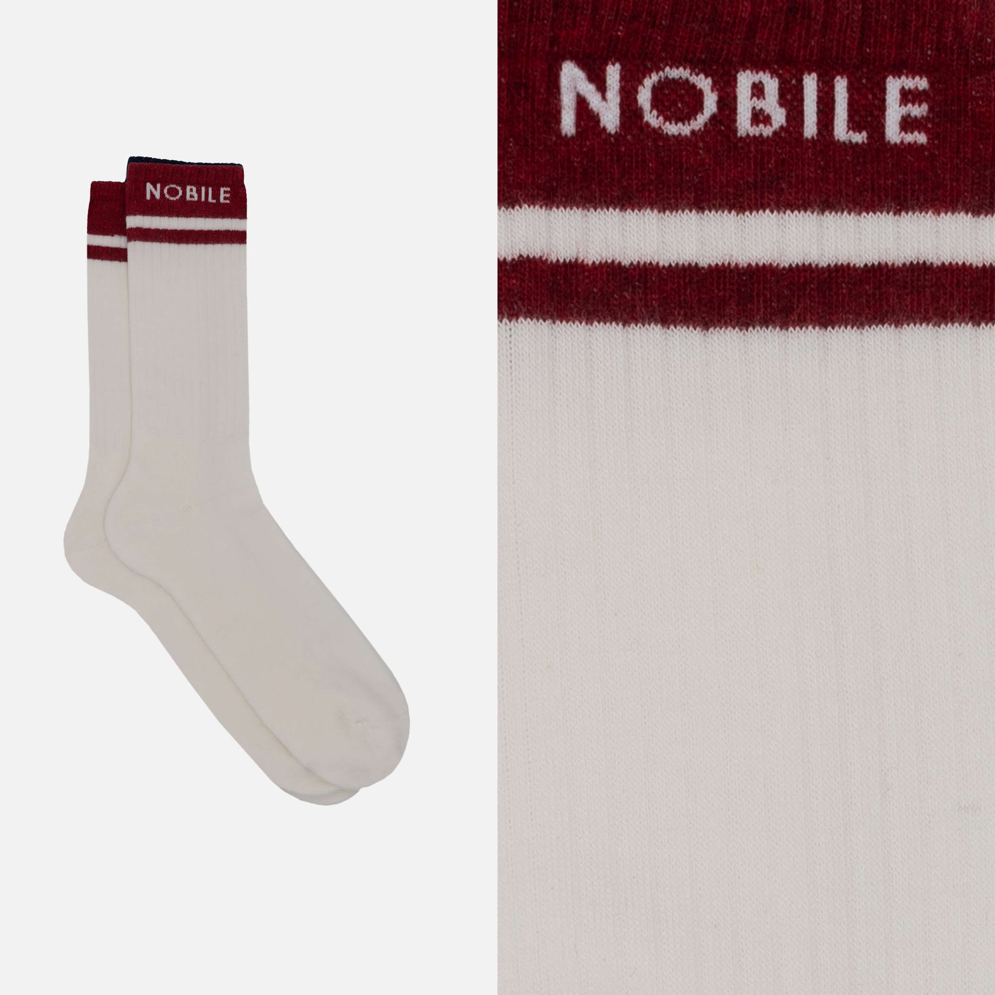 Basic Comfort - Box of 6 sports socks in organic cotton with Nobile writing