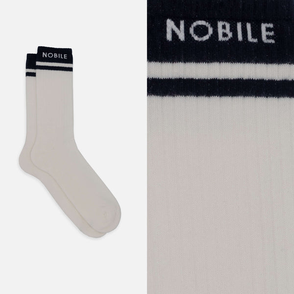 Basic Comfort - Box of 6 sports socks in organic cotton with Nobile writing