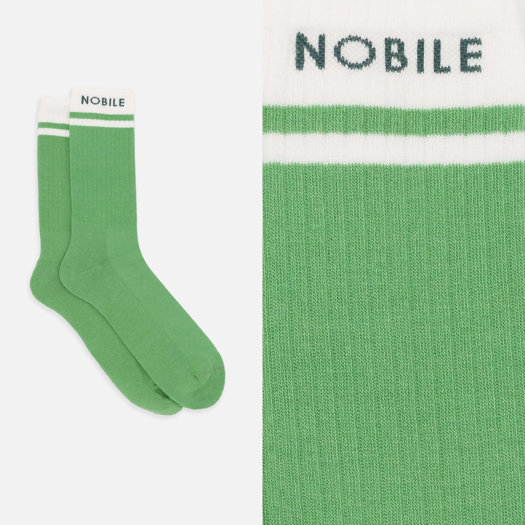 Le Mans - Box of 6 sports socks in organic cotton with Nobile writing