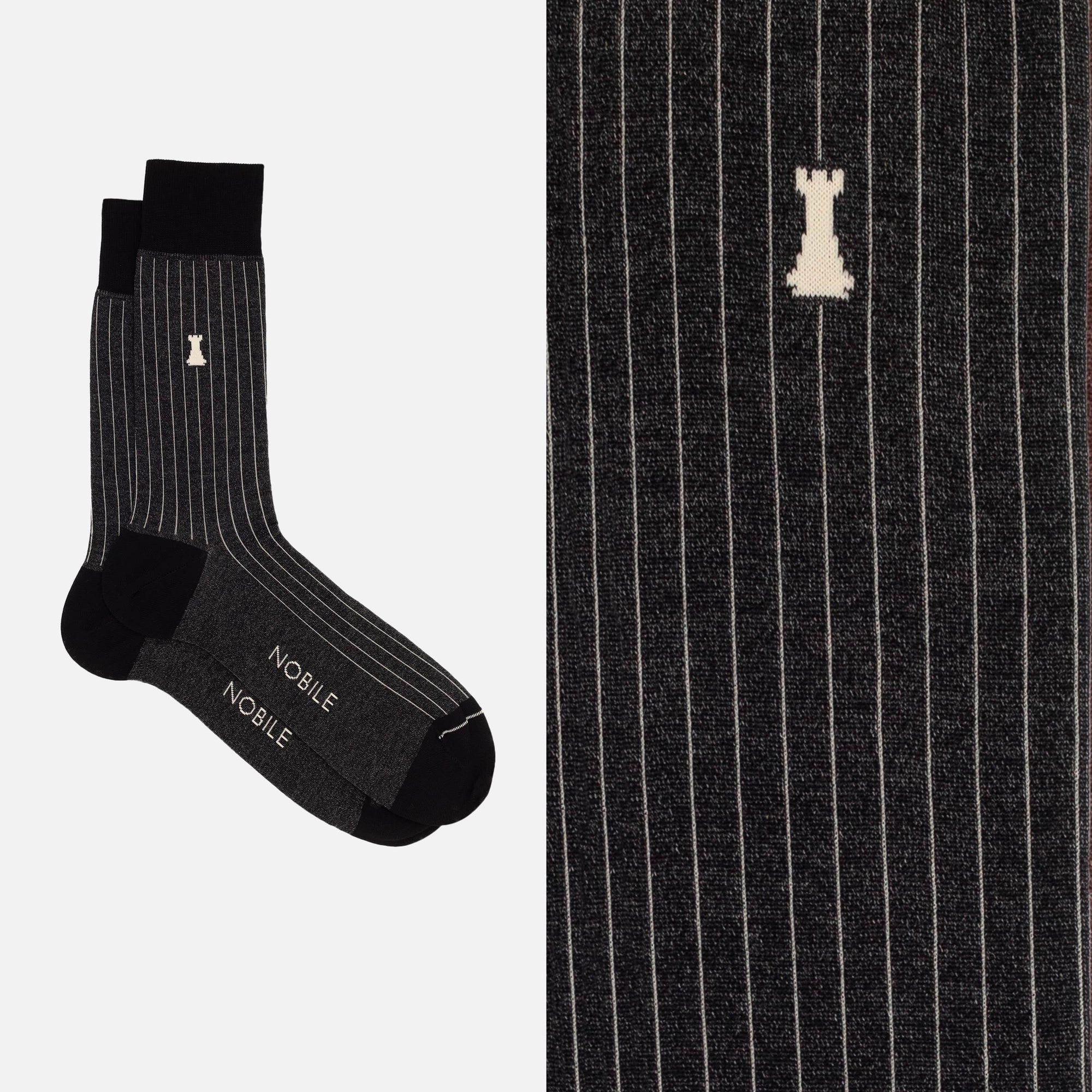 Boîte Classique Moderne de 6 Chaussettes Courtes - 3x Rayures/3x Côtelé