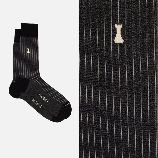 Boîte Classique Moderne de 6 Chaussettes Courtes - 3x Rayures/3x Côtelé