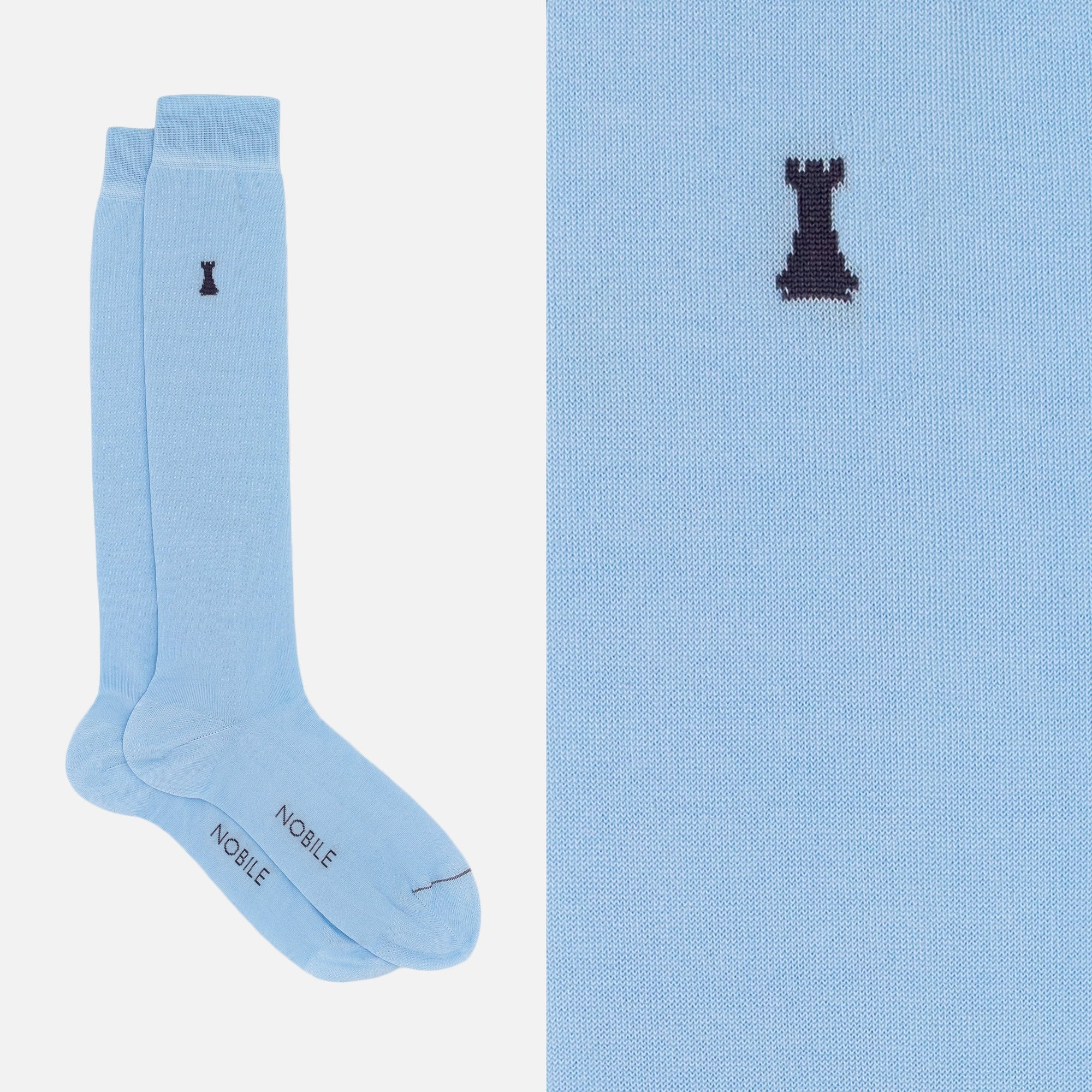Box of 12 pairs of long socks in Filoscozia® - Federico II solid colors