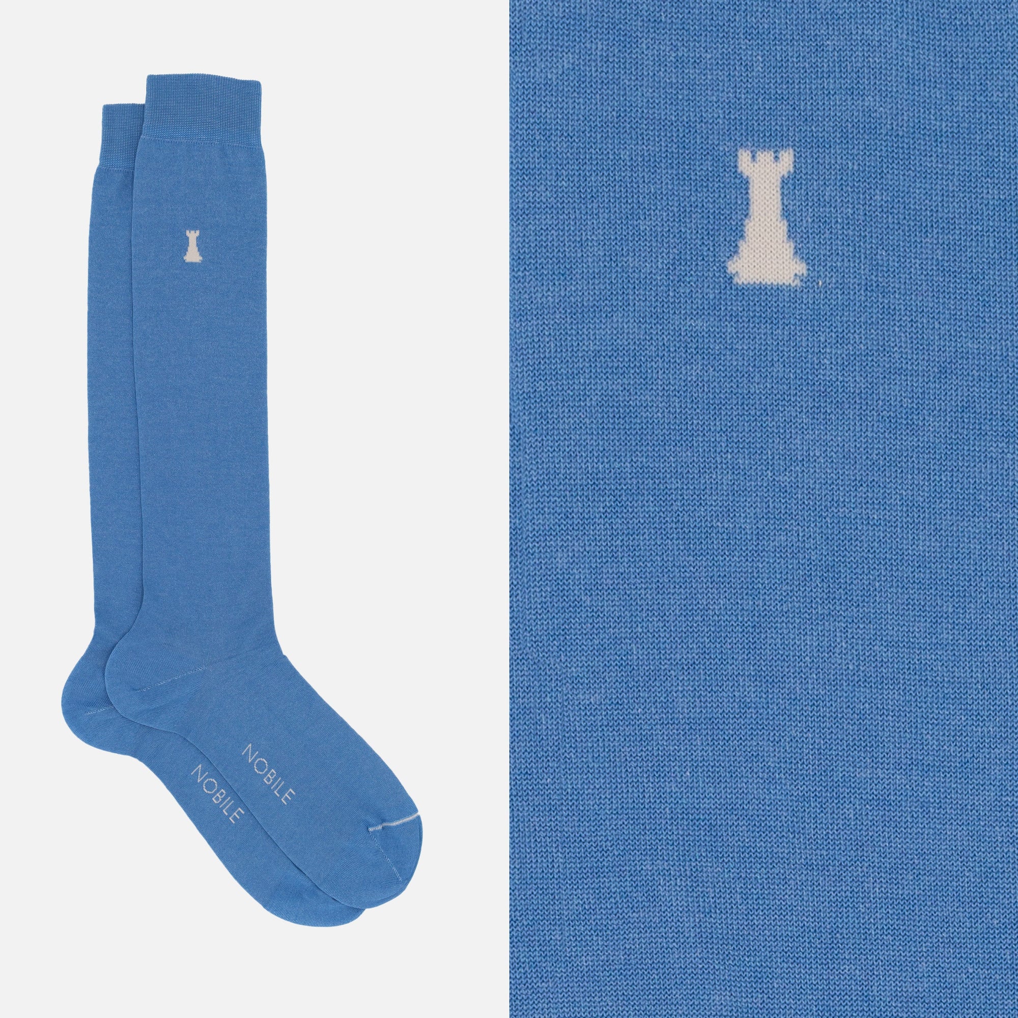 Box of 12 pairs of long socks in Filoscozia® - Federico II solid colors