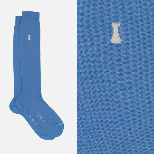 Box of 12 pairs of long socks in Filoscozia® - Federico II solid colors