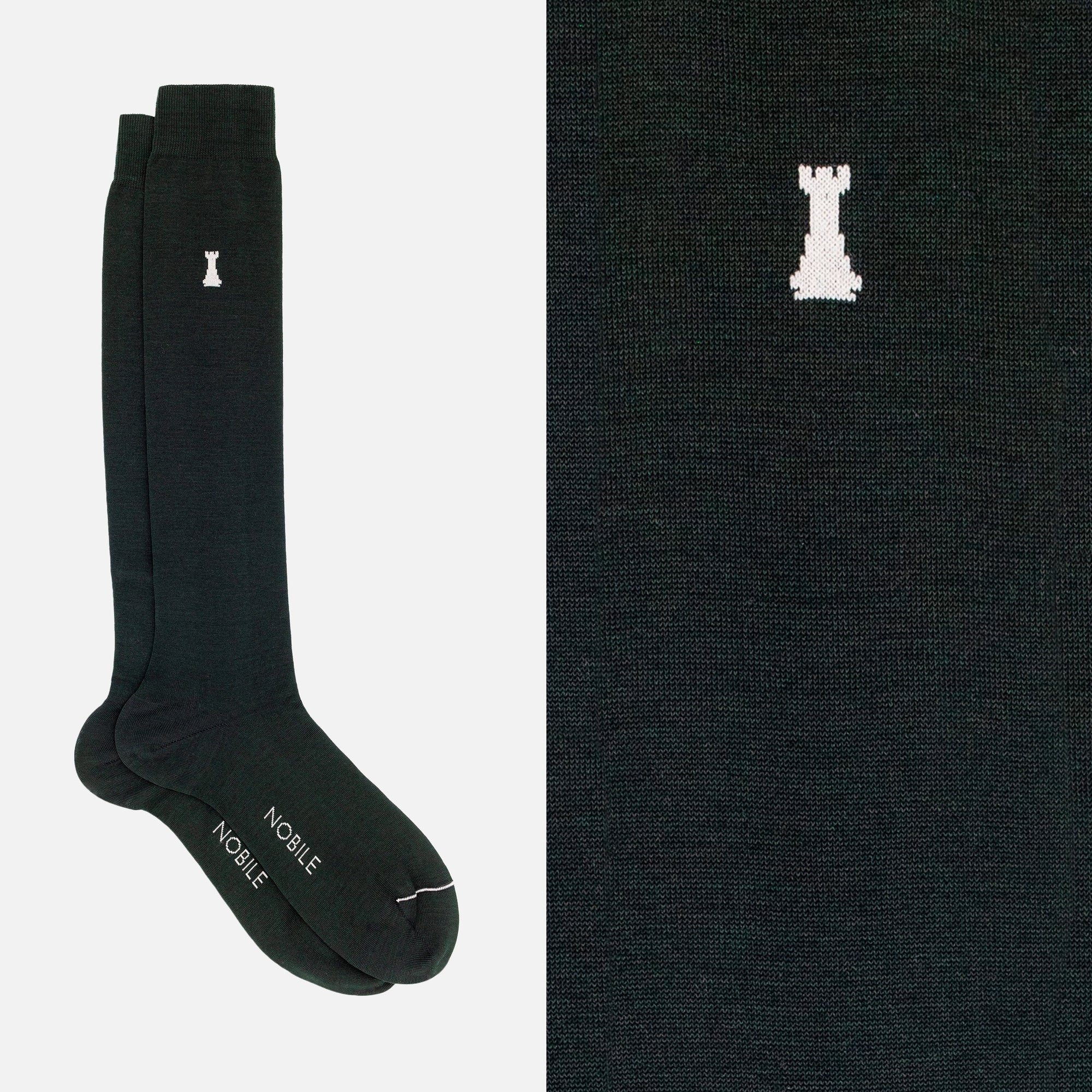 Box of 12 pairs of long socks in Filoscozia® - Federico II solid colors