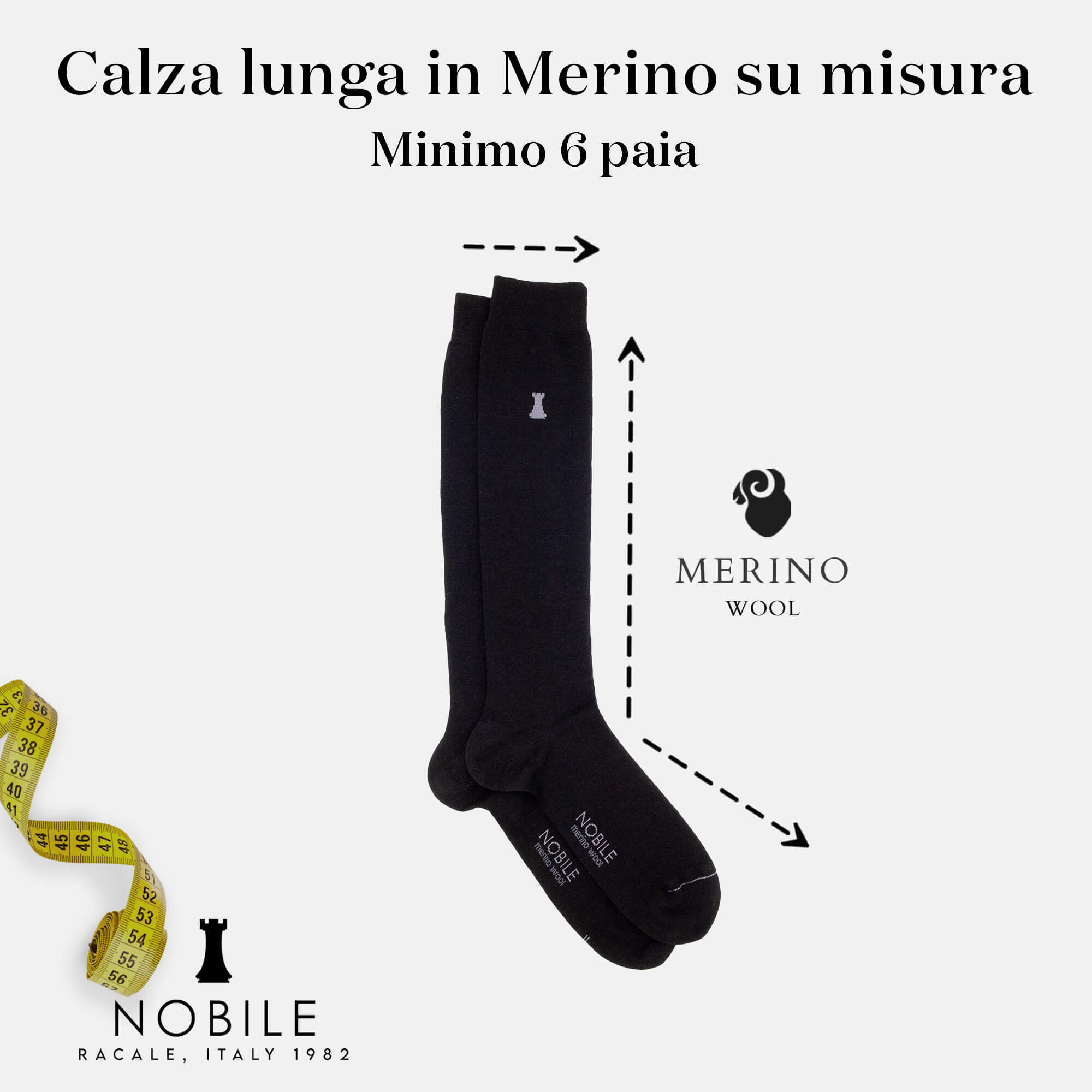 Custom Size in Merino - Long Socks (from 6 pairs onwards)