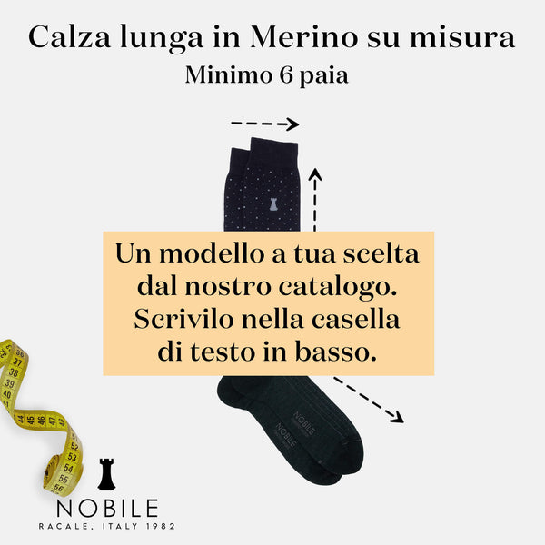 Taglia su misura in Merino - Calza lunga (da 6 paia in su)