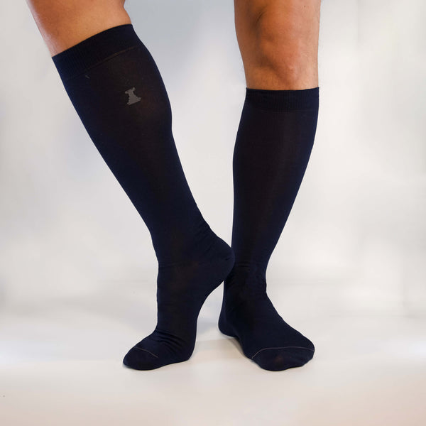 Box of 6 Long Socks - Solid Color Basic