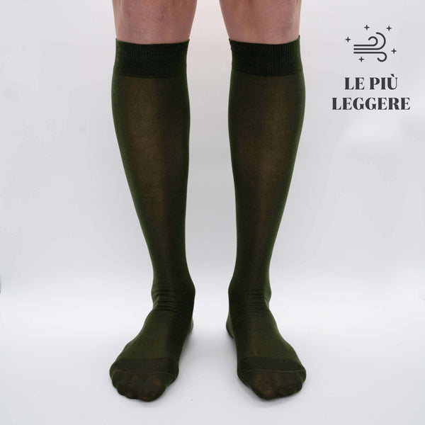 Boîte de Chaussettes Longues en Chiffon en Filoscozia® - 6 Paires de Couleurs Mélangées