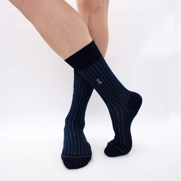Daily Office Box of 6 Short Socks - 3x Solid Color & 3x Ribbed