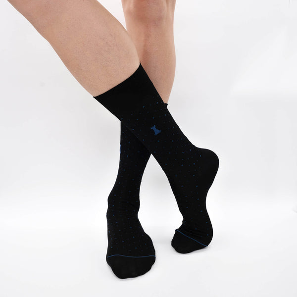 Luigi XIV - Short black polka dot socks