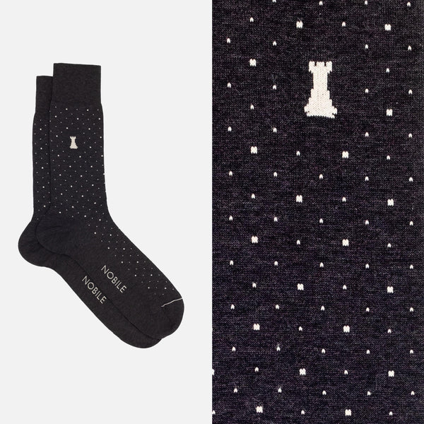Trastevere Box of 6 Short Socks - 2x Dots/2x Stripes/2x Ribbed