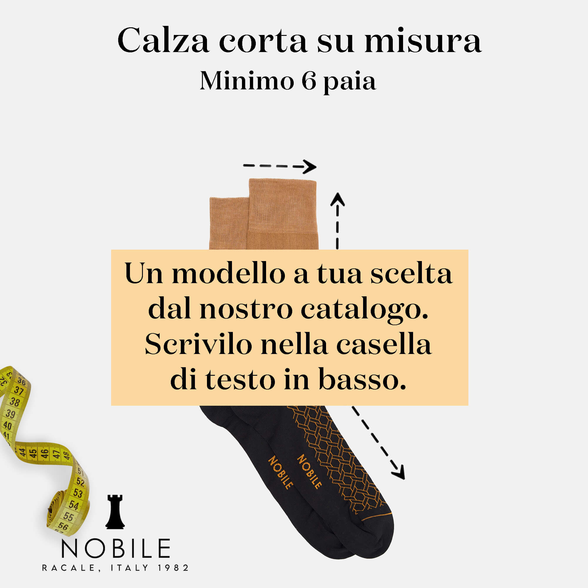 Custom size - Short socks in Filoscozia® (from 6 pairs onwards)