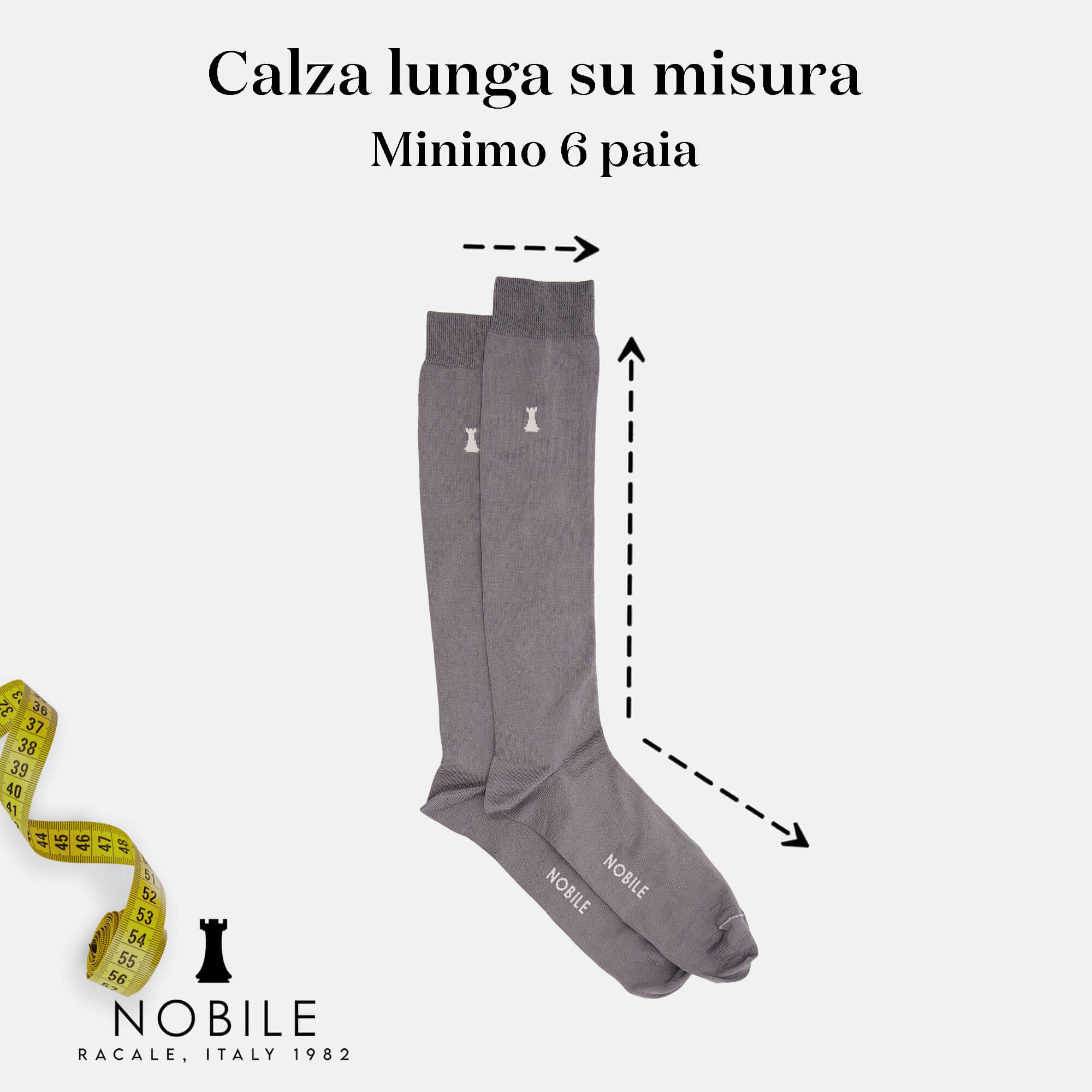 Custom size - Long sock in Filoscozia® (from 6 pairs onwards)